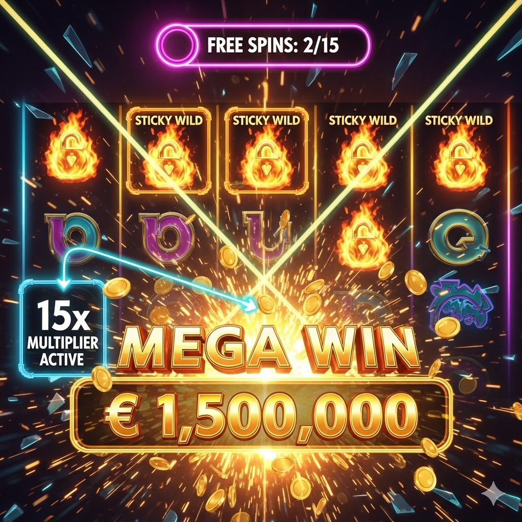 En çok kazandıran casino oyunları içindeki kritik özelliklerin (çarpan, yapışkan wild) birleşimiyle tetiklenen devasa bir Büyük Kazanç anı.