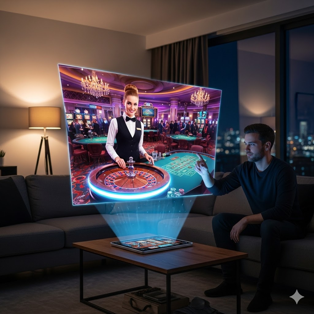 Kapsamlı bir canlı casino rehberi ile evinin konforundan, gerçek bir krupiyerle interaktif ve canlı bir oyun deneyimi yaşayan kullanıcı.