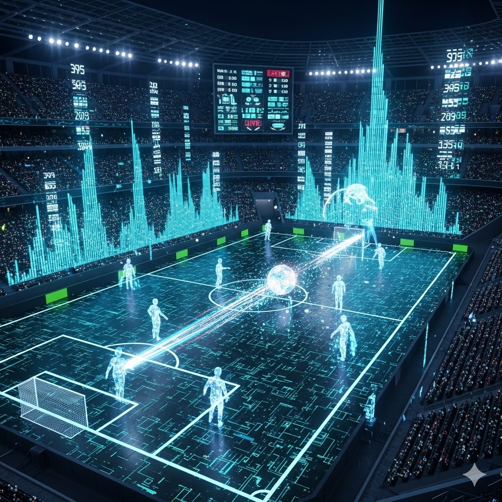 Sanal spor bahisleri ile 724 kesintisiz maç heyecanı sunan fütüristik ve dijital bir stadyum