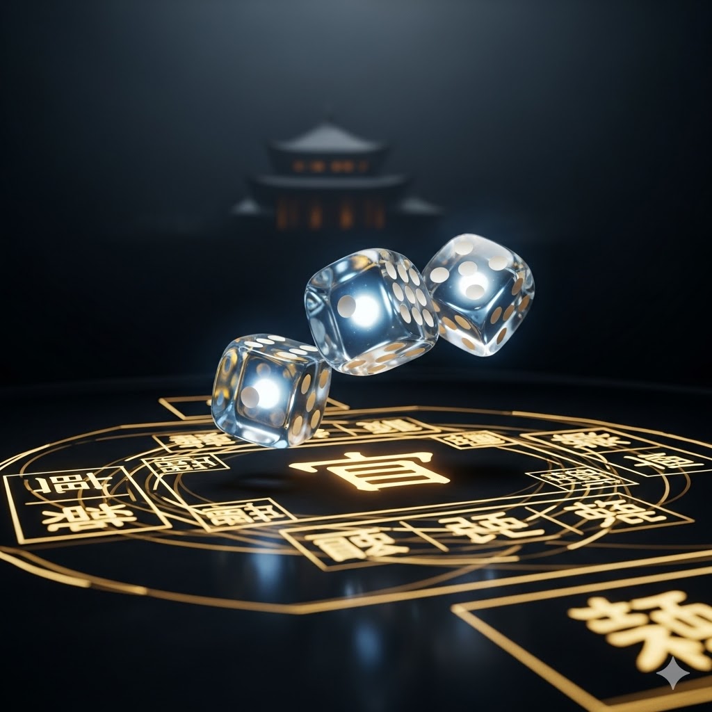 Sic Bo nasıl oynanır sorusunun merkezindeki üç gizemli ve parlak zar ve oyunun kaderini belirleyecekleri o an.